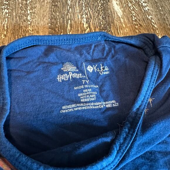 Kid’s Kyte Baby Bamboo Long Sleeve Harry Potter Pajama 2-Piece Set Navy, 7T - Picture 4 of 5